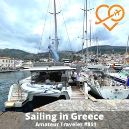 at sailing in saronic islands peloponnese greece