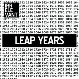 leap years